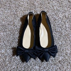 J. Crew Lottie Big Satin Bow Flats